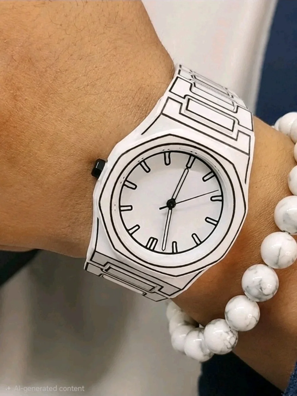 Minimalist White Men's Bracelet Watch